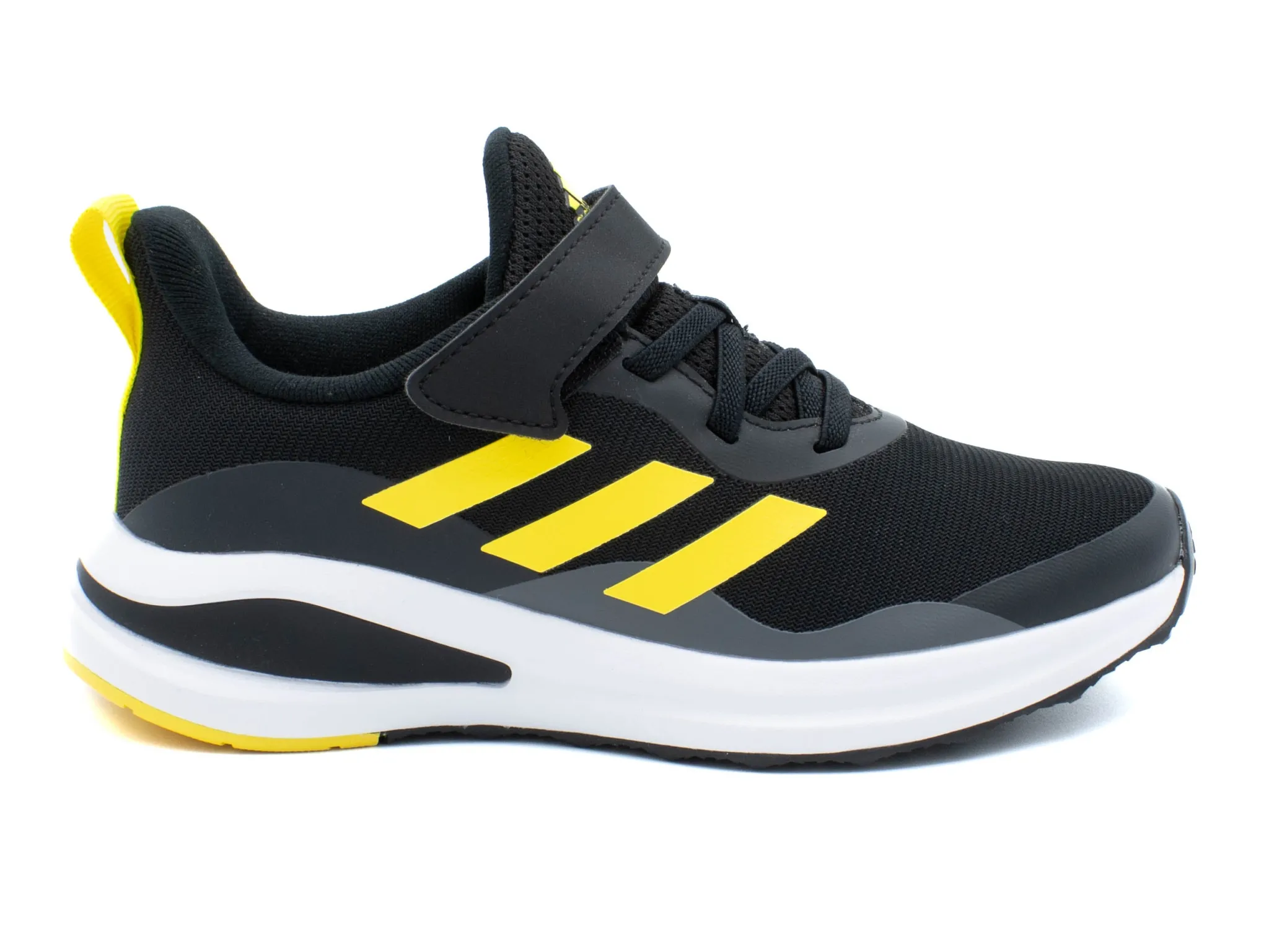 Athletic|ADIDAS FORTARUN SPORT RUNNING ELASTIC LACE AND TOP STRAP SHOES BLACK