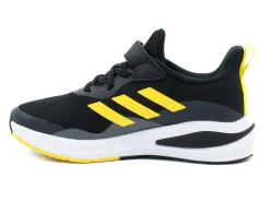 Athletic|ADIDAS FORTARUN SPORT RUNNING ELASTIC LACE AND TOP STRAP SHOES BLACK