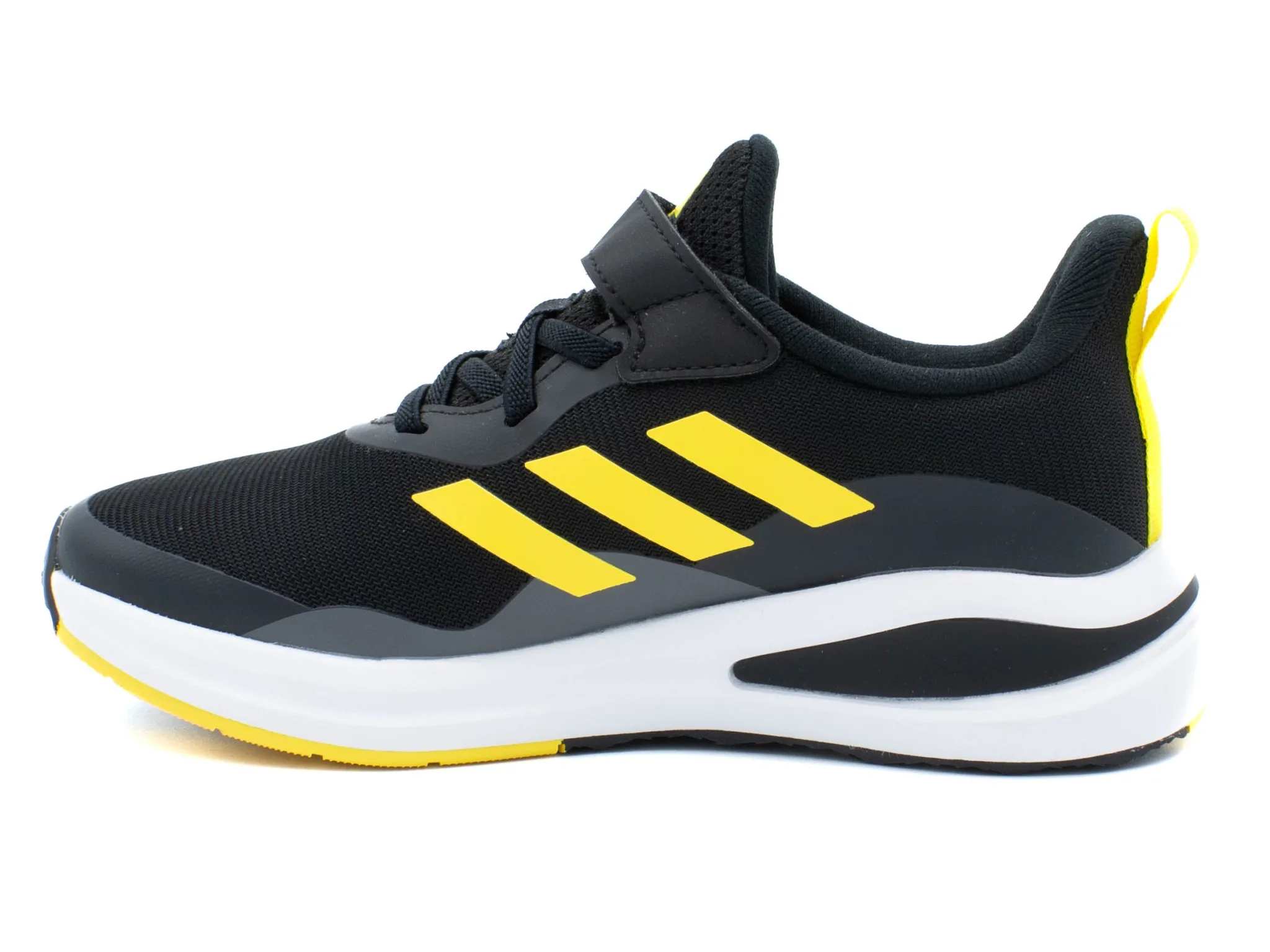 Athletic|ADIDAS FORTARUN SPORT RUNNING ELASTIC LACE AND TOP STRAP SHOES BLACK