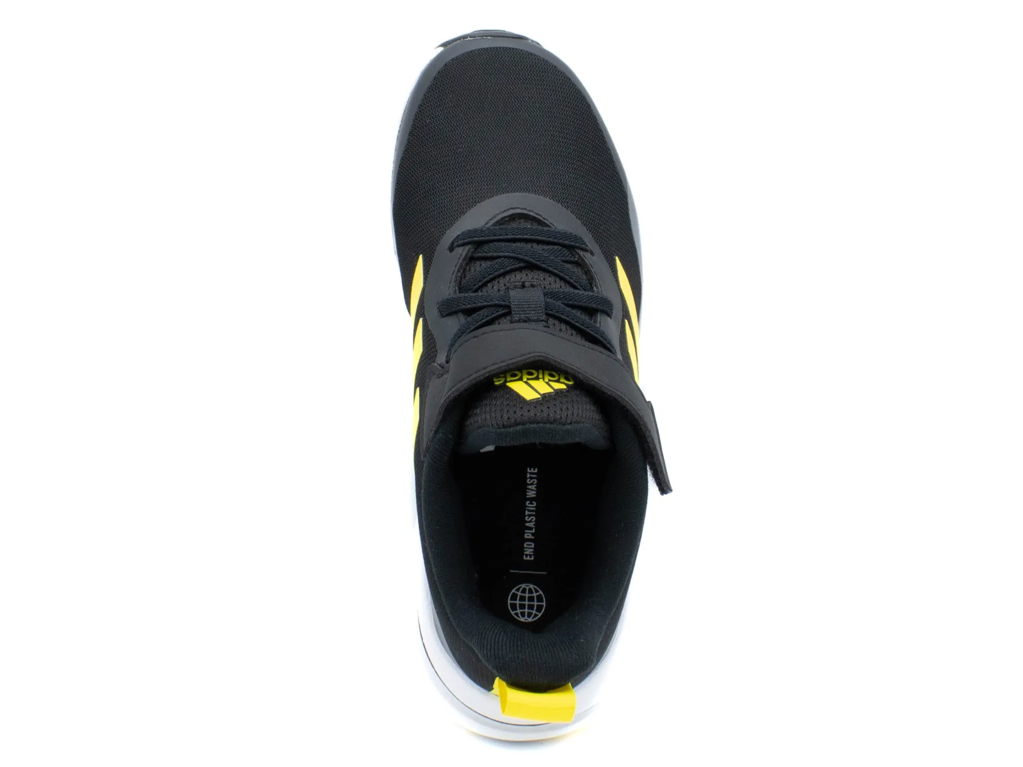 Athletic|ADIDAS FORTARUN SPORT RUNNING ELASTIC LACE AND TOP STRAP SHOES BLACK