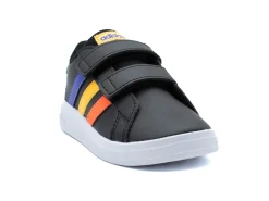 Athletic|ADIDAS GRAND COURT COURT ELASTIC LACE AND TOP STRAP SHOES BLACK