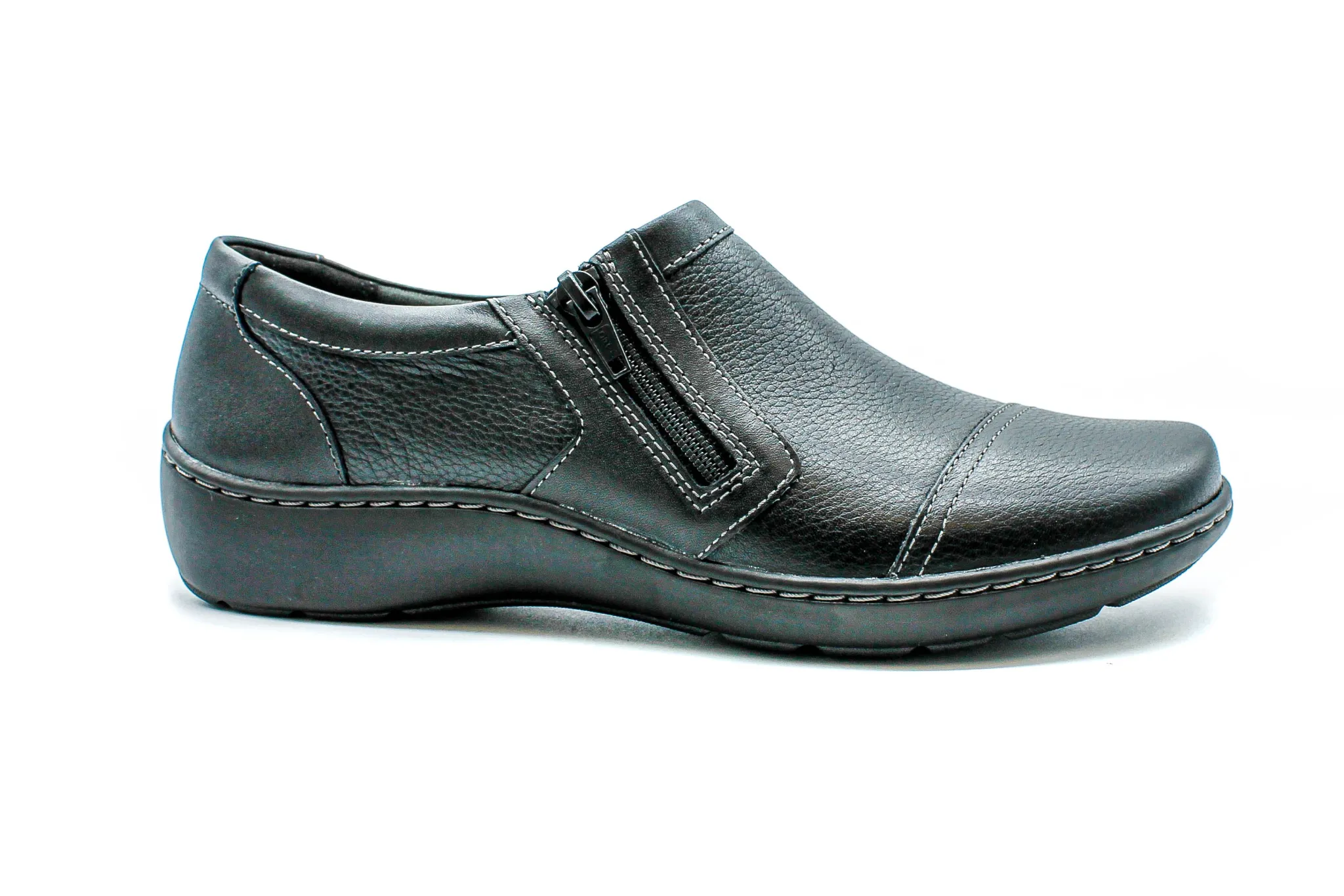 Casual|CLARKS Cora Giny Slip-On BLACK