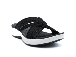 Casual|CLARKS Mira Isle Slide Sport Sandal BLACK