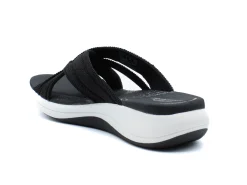 Casual|CLARKS Mira Isle Slide Sport Sandal BLACK