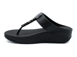 Casual|FITFLOP Leather Toe-Post Sandals BLACK