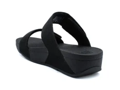 Casual|FITFLOP Lulu Adjustable Shimmerlux Slides BLACK