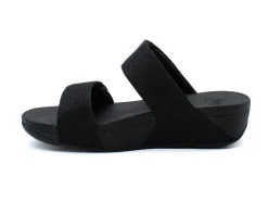 Casual|FITFLOP Lulu Adjustable Shimmerlux Slides BLACK