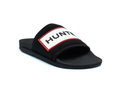Casual|HUNTER Neoprene Logo Slide BLACK