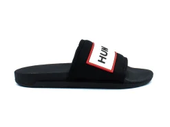 Casual|HUNTER Neoprene Logo Slide BLACK