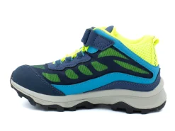 Athletic|MERRELL Big Kid's Moab Speed Mid A/C Waterproof NAVY