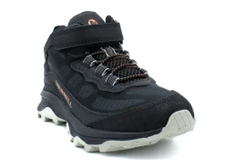 Hikers|MERRELL Big Kid's Moab Speed Mid A/C Waterproof BLACK