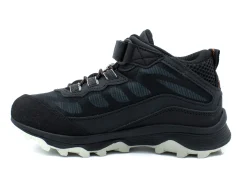 Hikers|MERRELL Big Kid's Moab Speed Mid A/C Waterproof BLACK