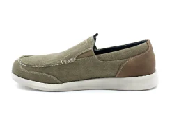 Casual|NUNN BUSH BREWSKI CANVAS MOC TOE VENETIAN SLIP ON STONE