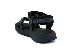 Sport|NUNN BUSH HUCK SPORT  THREE STRAP SANDAL BLACK