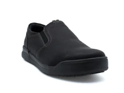 Non Slip|NUNN BUSH TOUR WORK PLAIN TOE SLIP ON BLACK