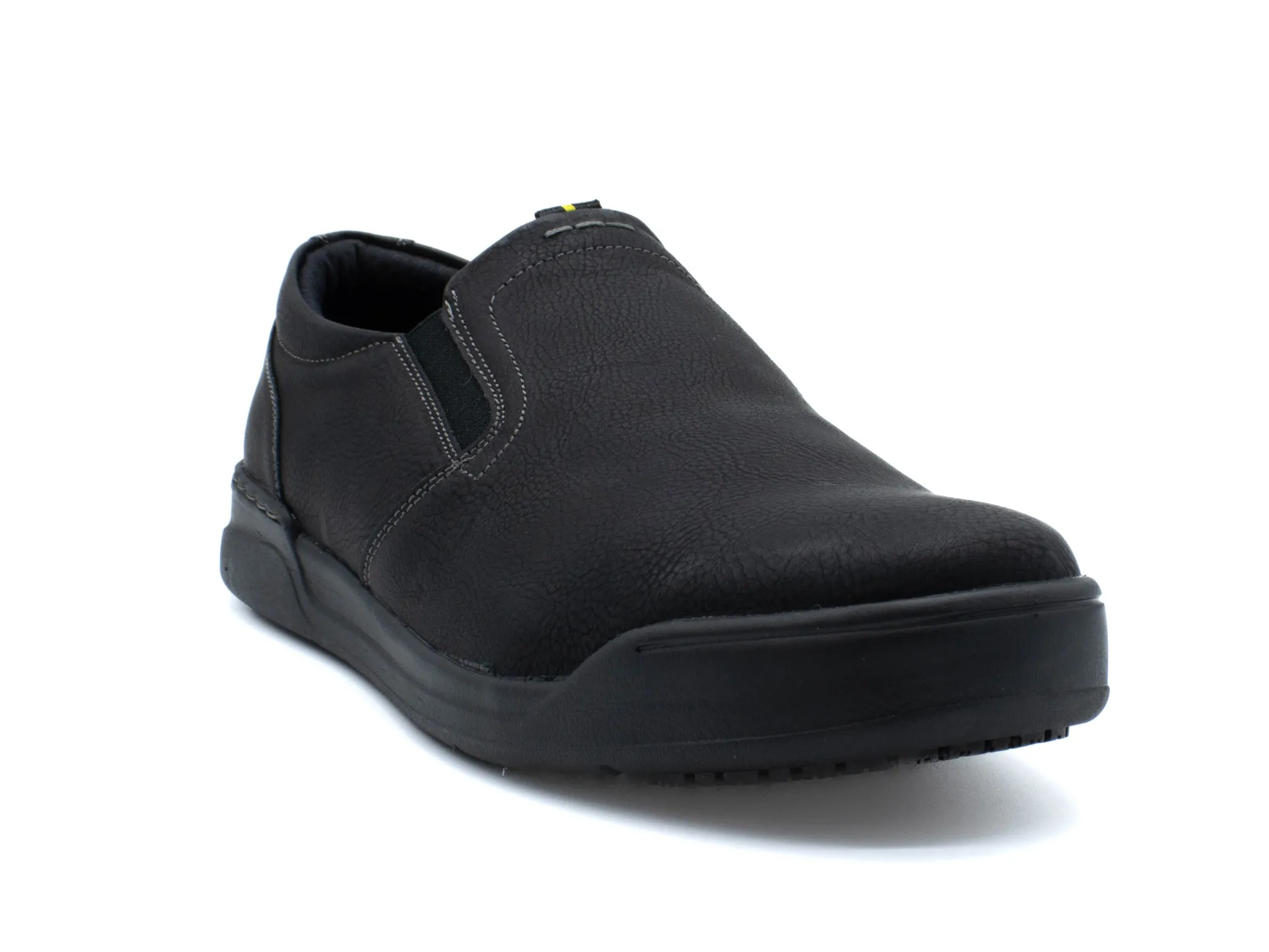 Non Slip|NUNN BUSH TOUR WORK PLAIN TOE SLIP ON BLACK