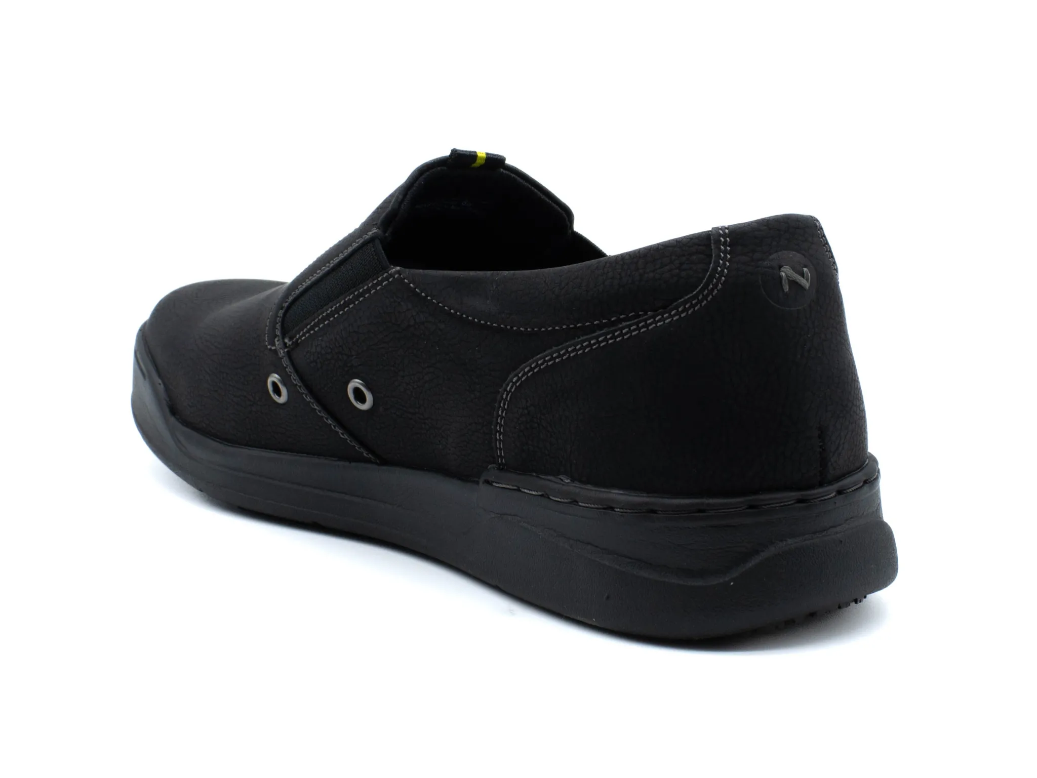 Non Slip|NUNN BUSH TOUR WORK PLAIN TOE SLIP ON BLACK