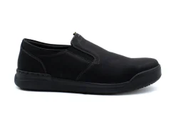 Non Slip|NUNN BUSH TOUR WORK PLAIN TOE SLIP ON BLACK