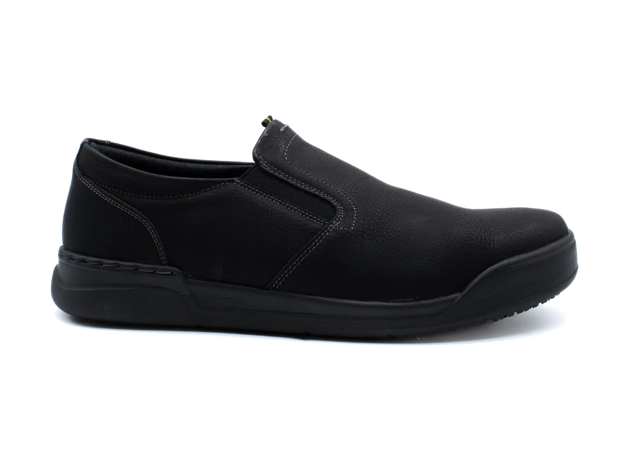Non Slip|NUNN BUSH TOUR WORK PLAIN TOE SLIP ON BLACK