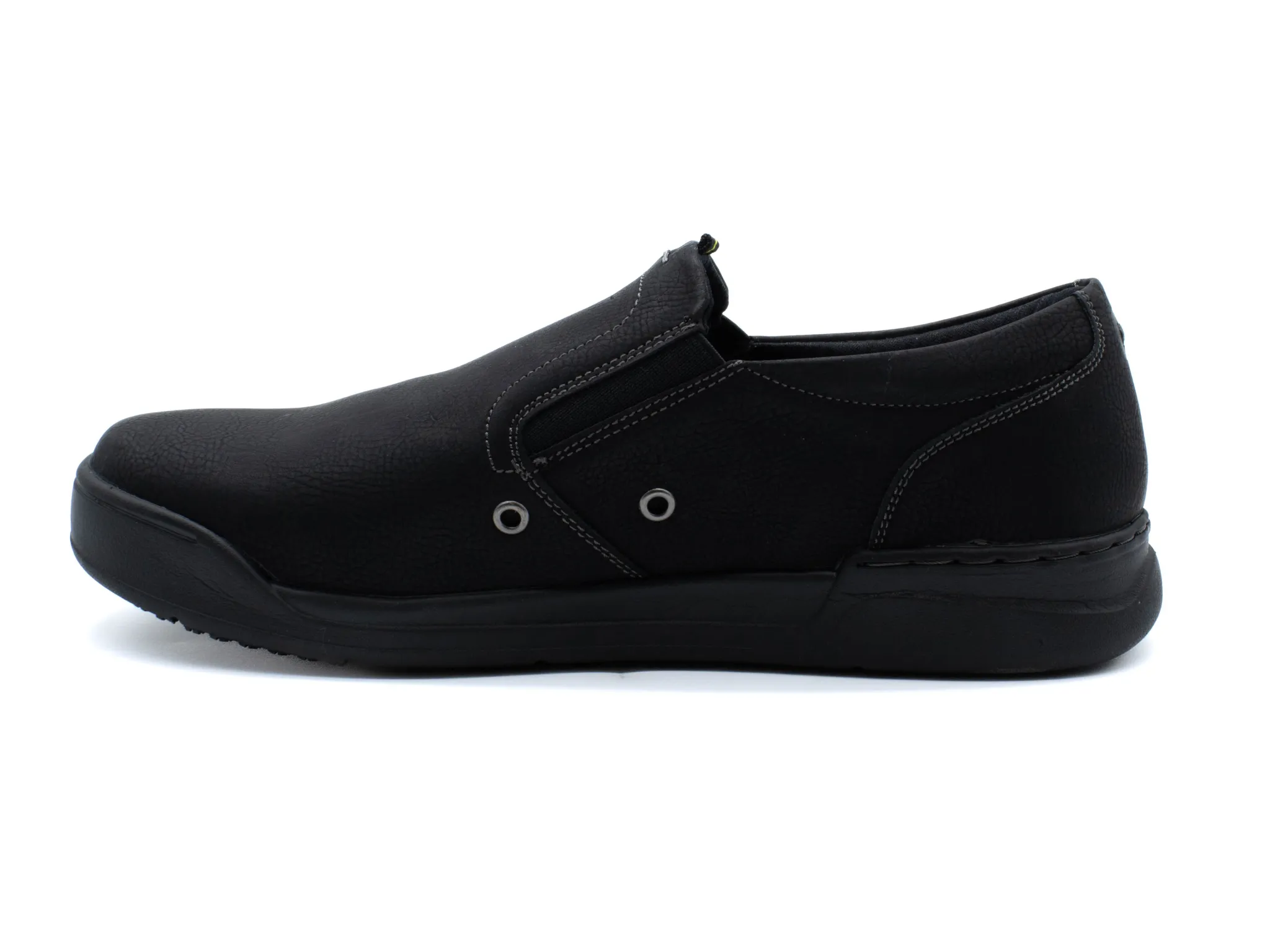 Non Slip|NUNN BUSH TOUR WORK PLAIN TOE SLIP ON BLACK