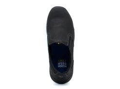 Non Slip|NUNN BUSH TOUR WORK PLAIN TOE SLIP ON BLACK