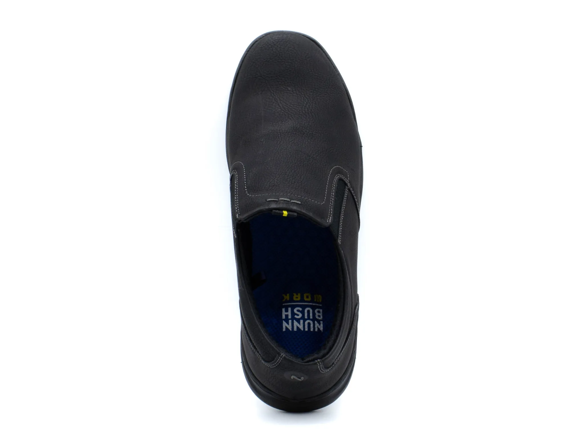 Non Slip|NUNN BUSH TOUR WORK PLAIN TOE SLIP ON BLACK