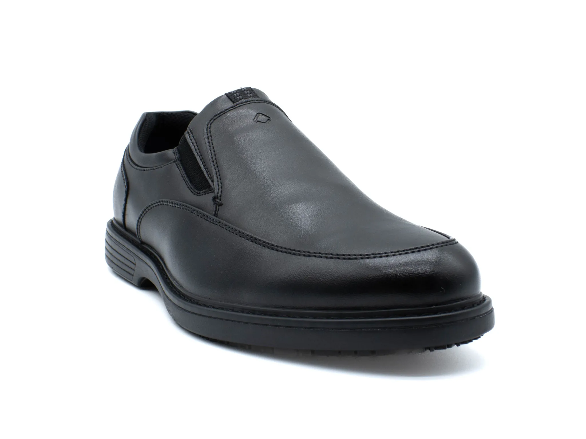 Non Slip|NUNN BUSH Wade Work Moc Toe Slip On BLACK