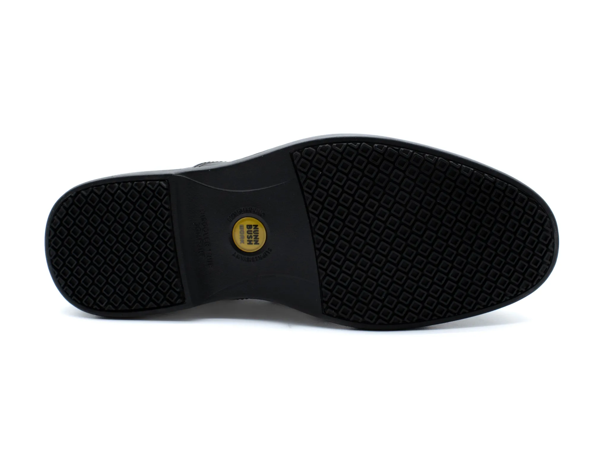 Non Slip|NUNN BUSH Wade Work Moc Toe Slip On BLACK