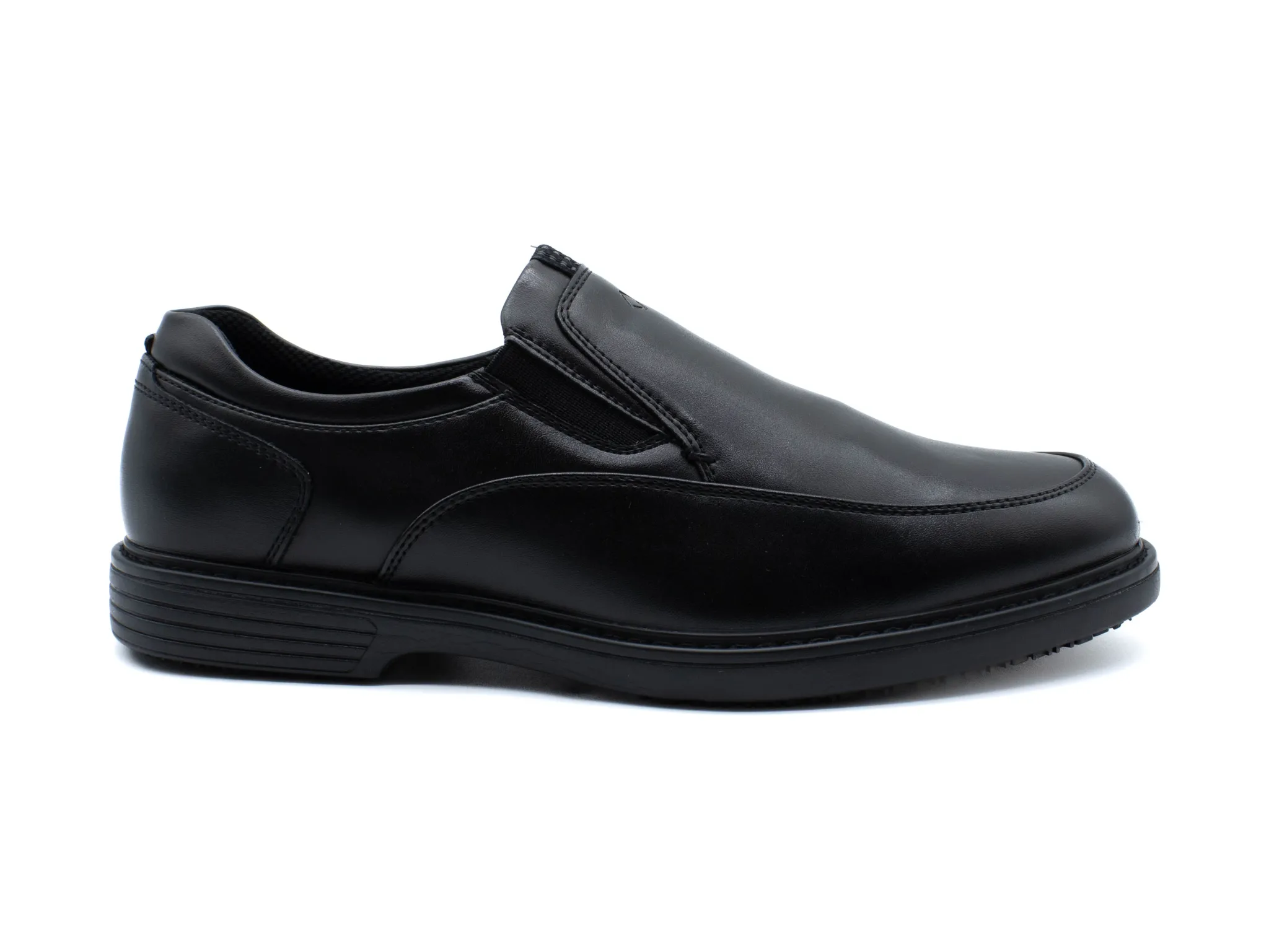 Non Slip|NUNN BUSH Wade Work Moc Toe Slip On BLACK