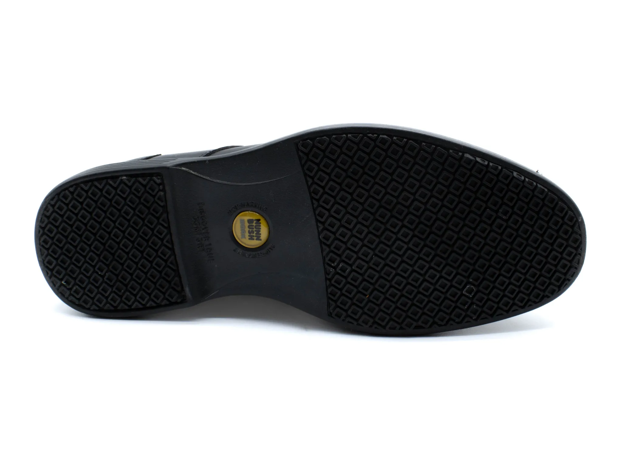 Non Slip|NUNN BUSH Wade Work Plain Toe Oxford BLACK