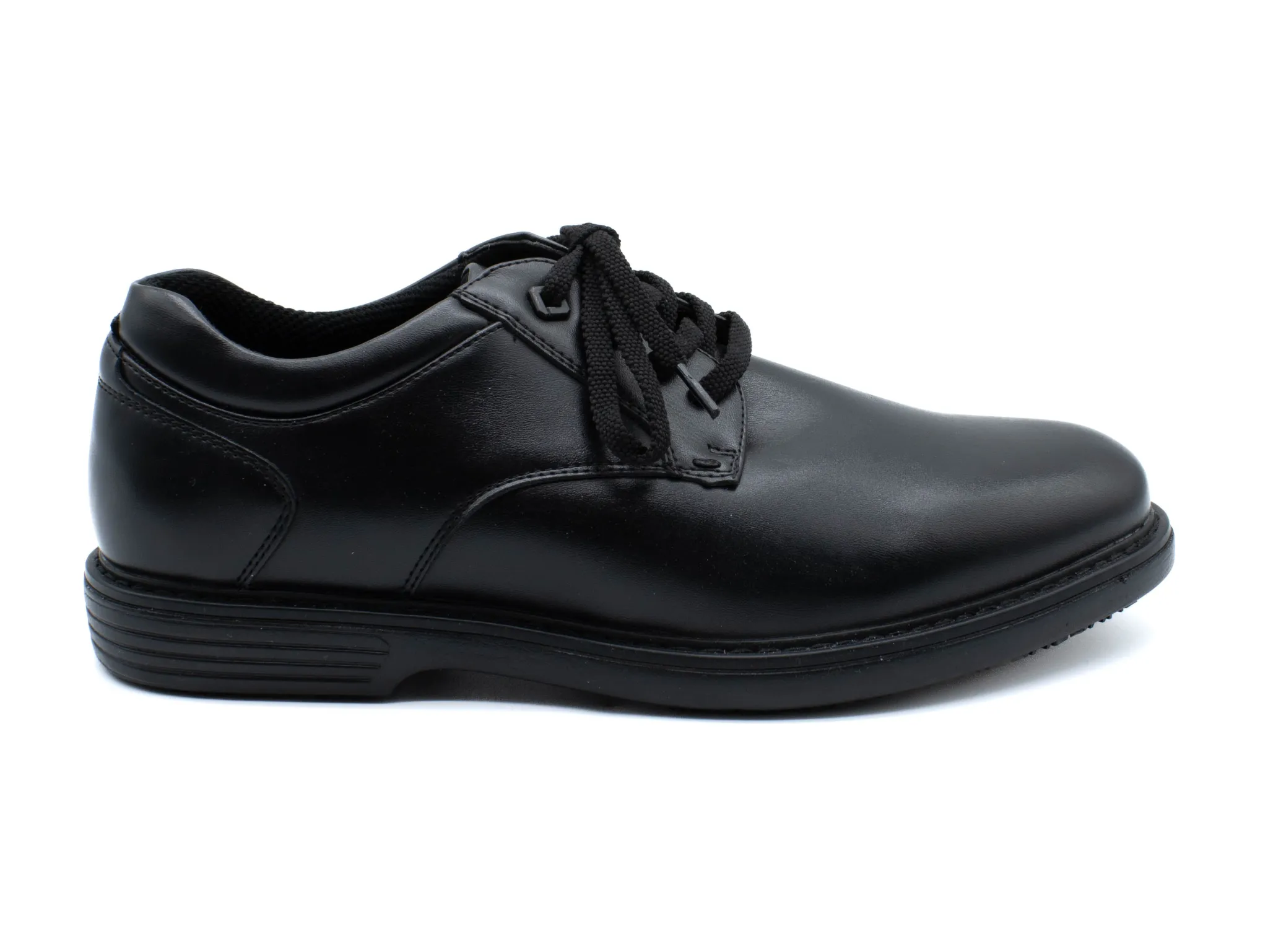 Non Slip|NUNN BUSH Wade Work Plain Toe Oxford BLACK