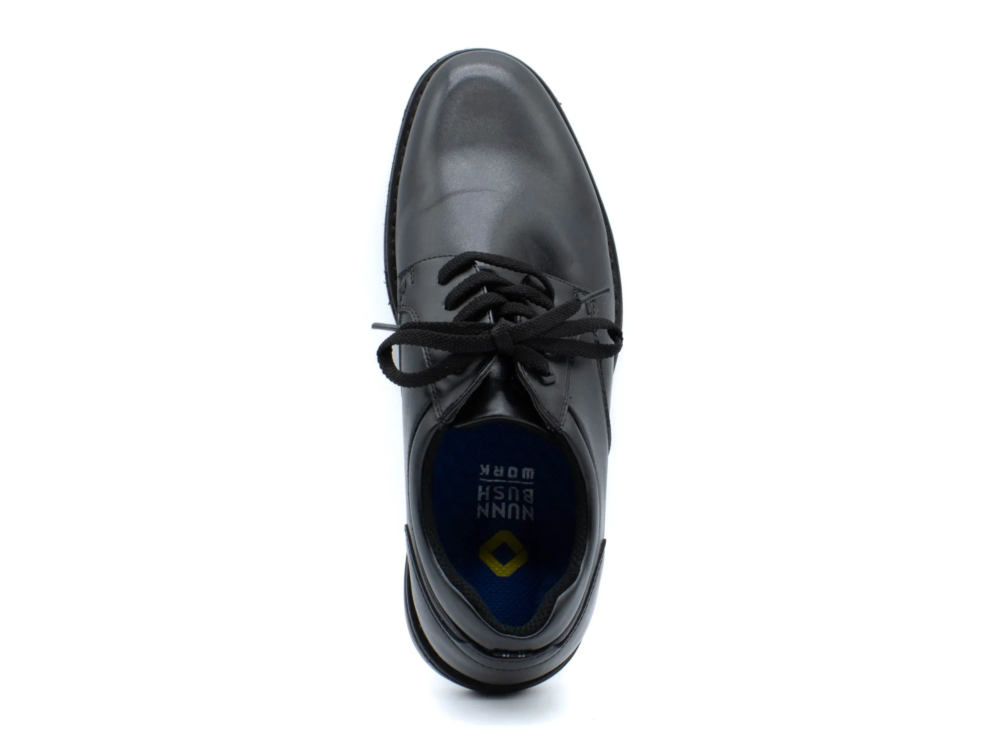 Non Slip|NUNN BUSH Wade Work Plain Toe Oxford BLACK