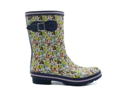 Rainwear|SKECHERS BOBS Rain Check All Over Rover Rain Boot NAVY