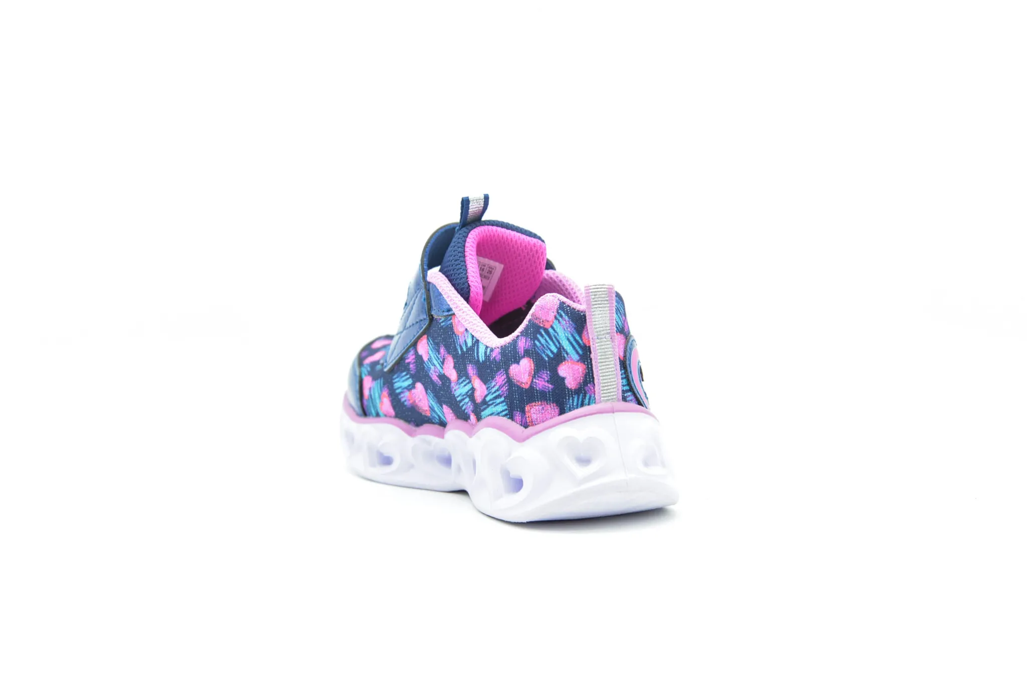 Athletic|SKECHERS Girl's Flutter Heart Lights NAVY