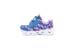 Athletic|SKECHERS Girl's Flutter Heart Lights NAVY