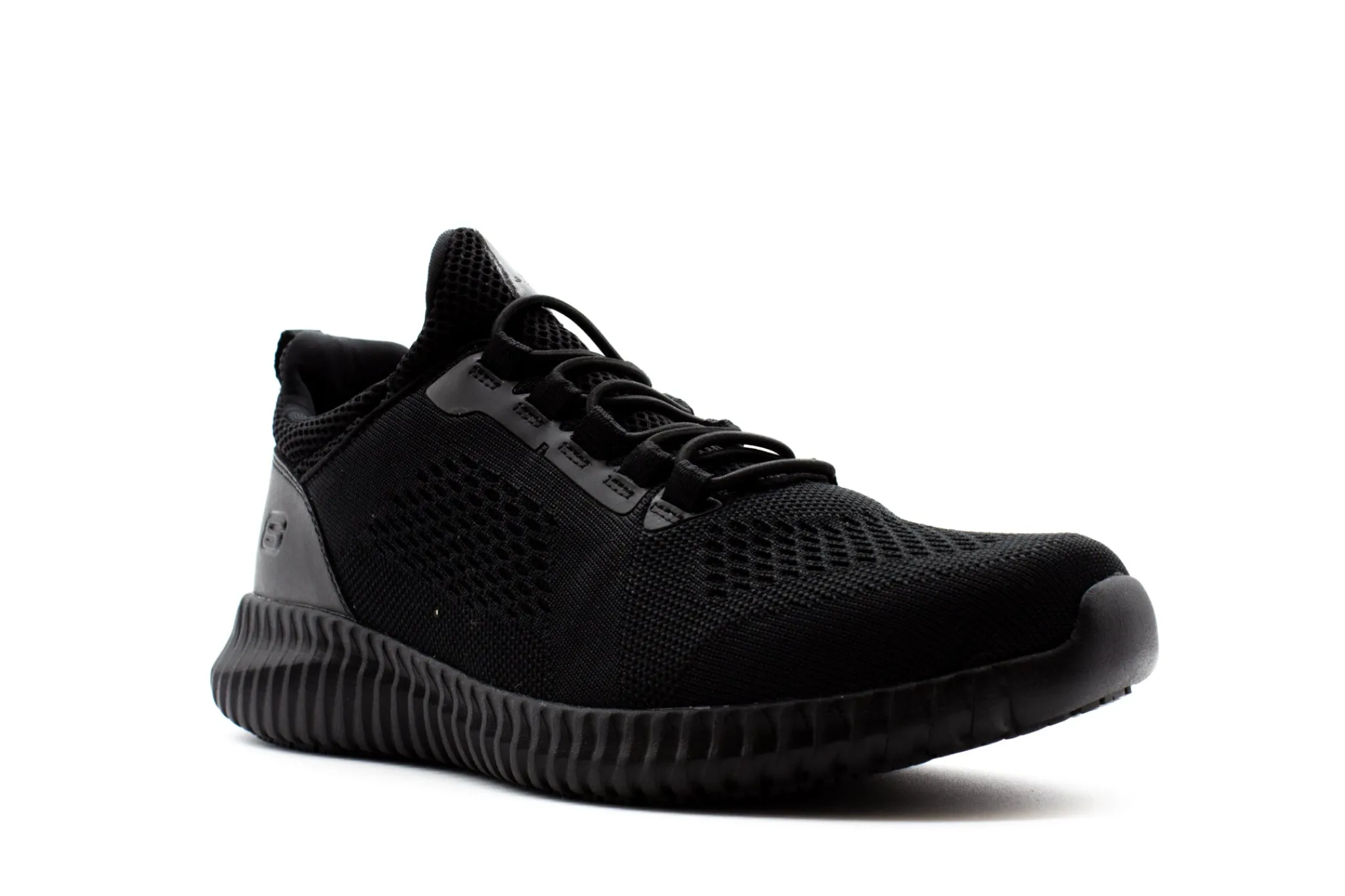 Non Slip|SKECHERS Work Relaxed Fit: Cessnock Slip Resistant BLACK