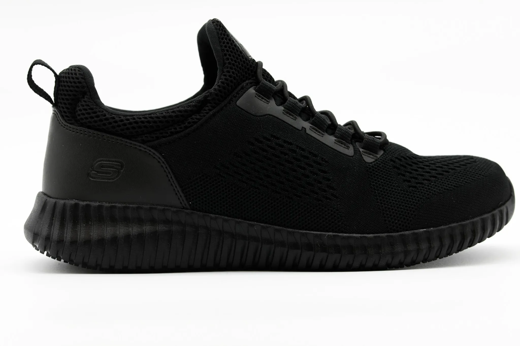 Non Slip|SKECHERS Work Relaxed Fit: Cessnock Slip Resistant BLACK