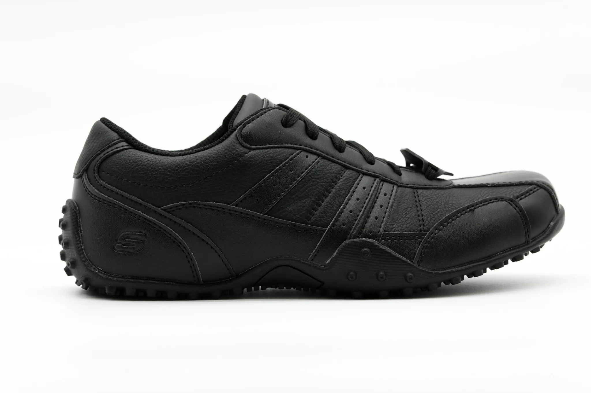 Non Slip|SKECHERS Work Relaxed Fit: Elston Slip Resistant BLACK
