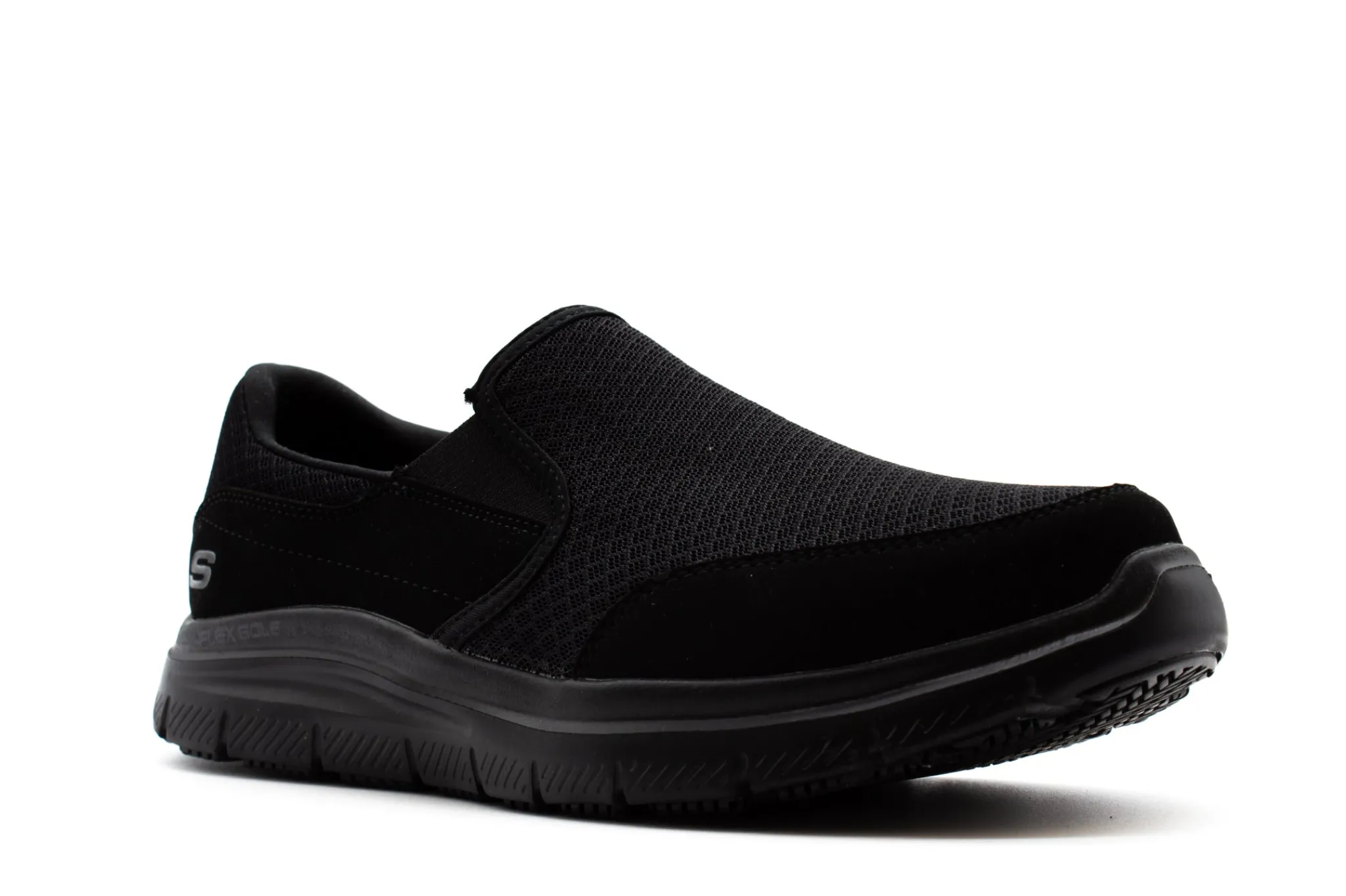 Non Slip|SKECHERS Work Relaxed Fit: Flex Advantage - McAllen Slip Resistant BLACK