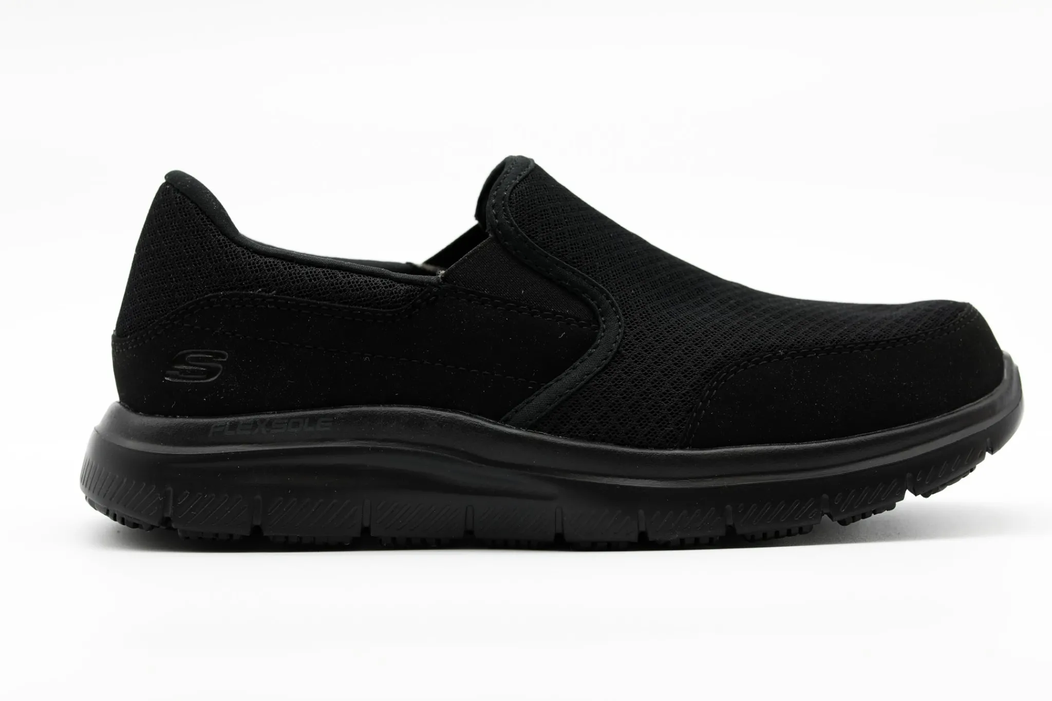 Non Slip|SKECHERS Work Relaxed Fit: Flex Advantage - McAllen Slip Resistant BLACK