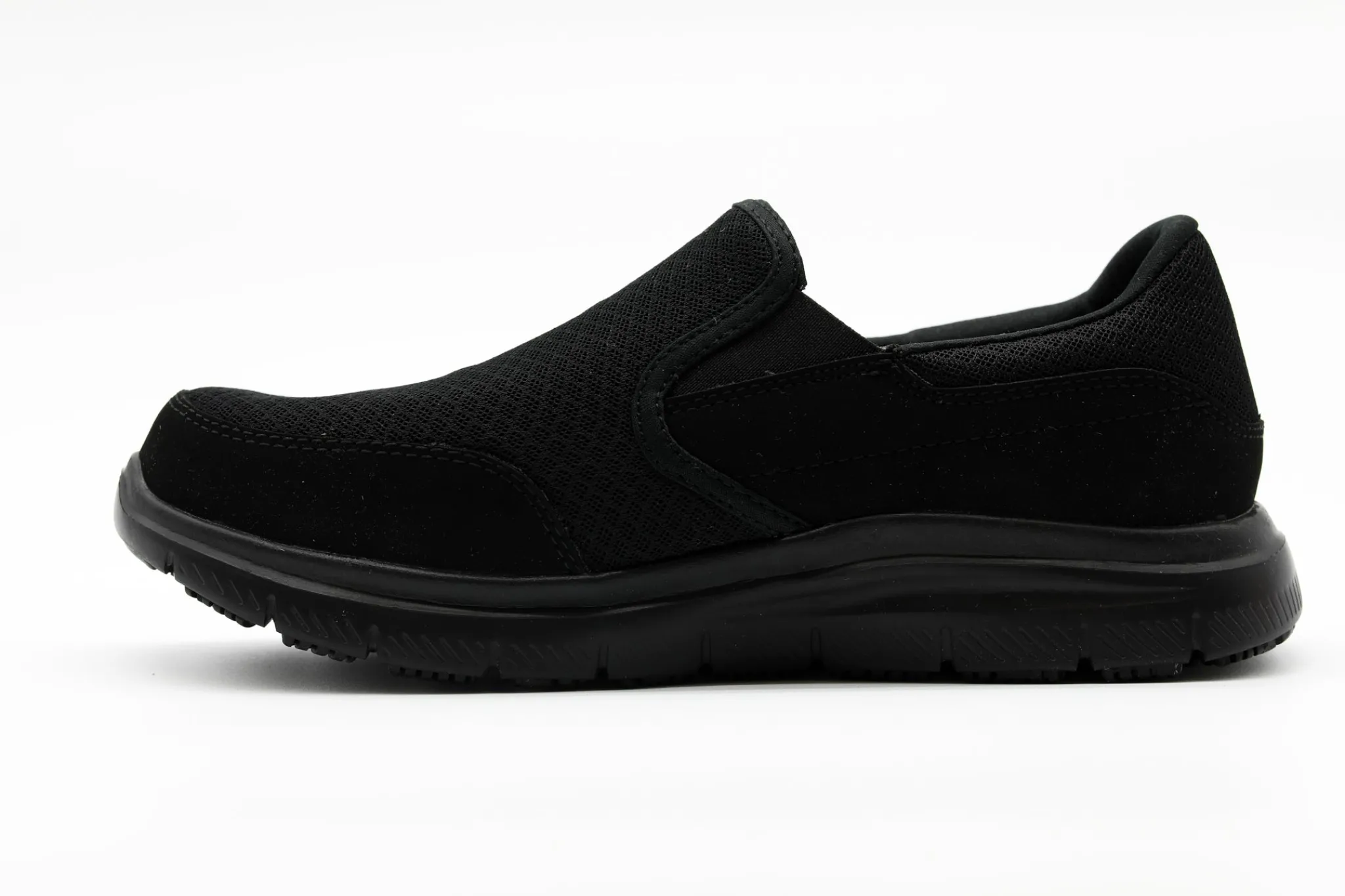 Non Slip|SKECHERS Work Relaxed Fit: Flex Advantage - McAllen Slip Resistant BLACK