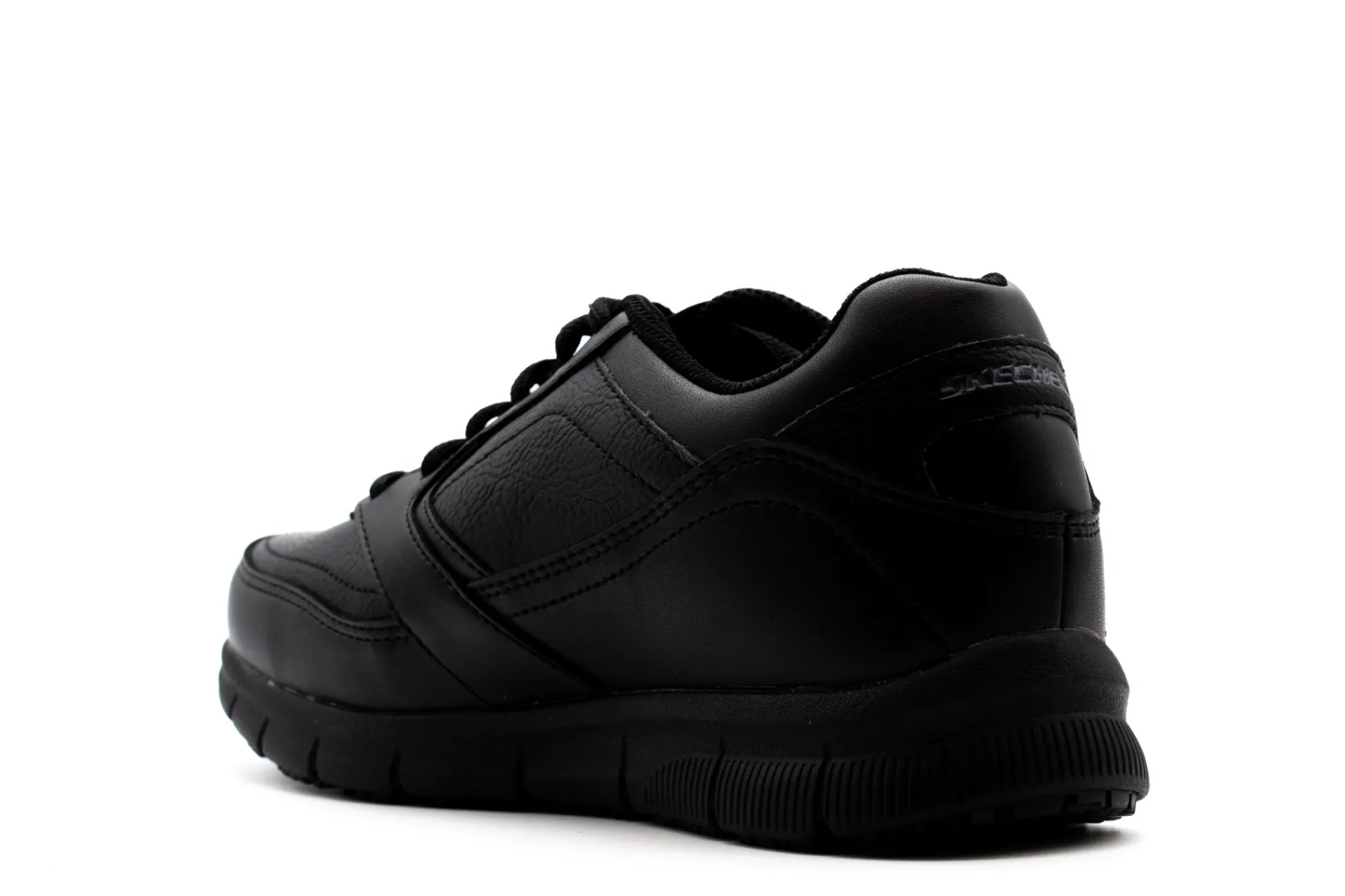 Non Slip|SKECHERS Work Relaxed Fit: Nampa - Wyola Slip Resistant BLACK