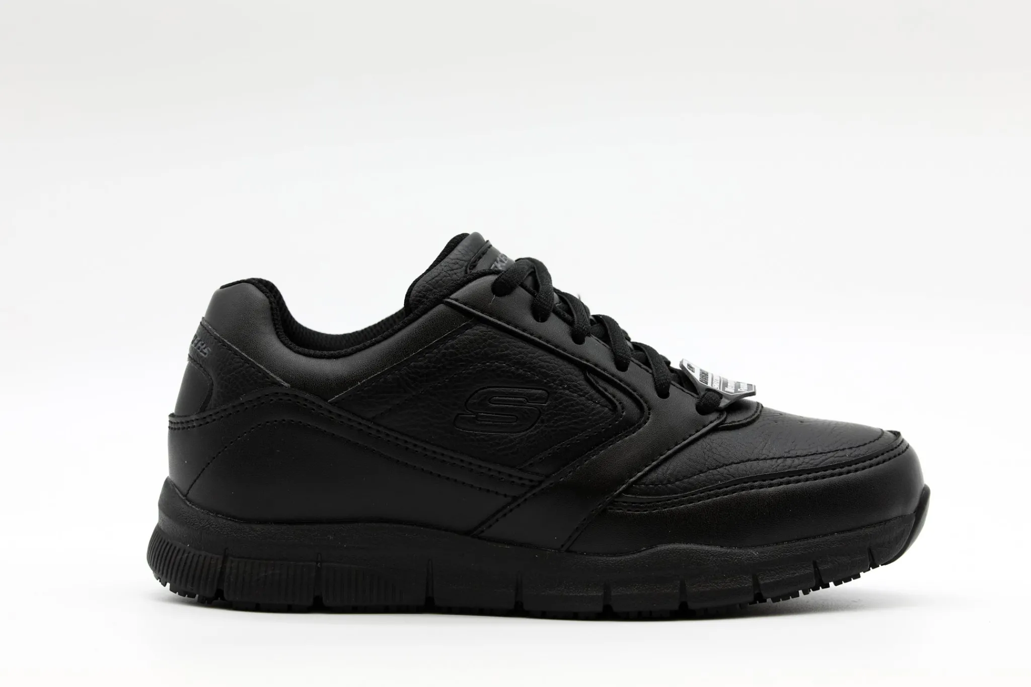 Non Slip|SKECHERS Work Relaxed Fit: Nampa - Wyola Slip Resistant BLACK